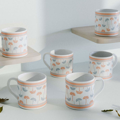 Lotus Leaves Tea Cup Set Of 6 - The Earth Store - Cup Sets